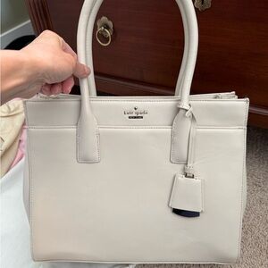 Kate Spade Ivory Leather Tote